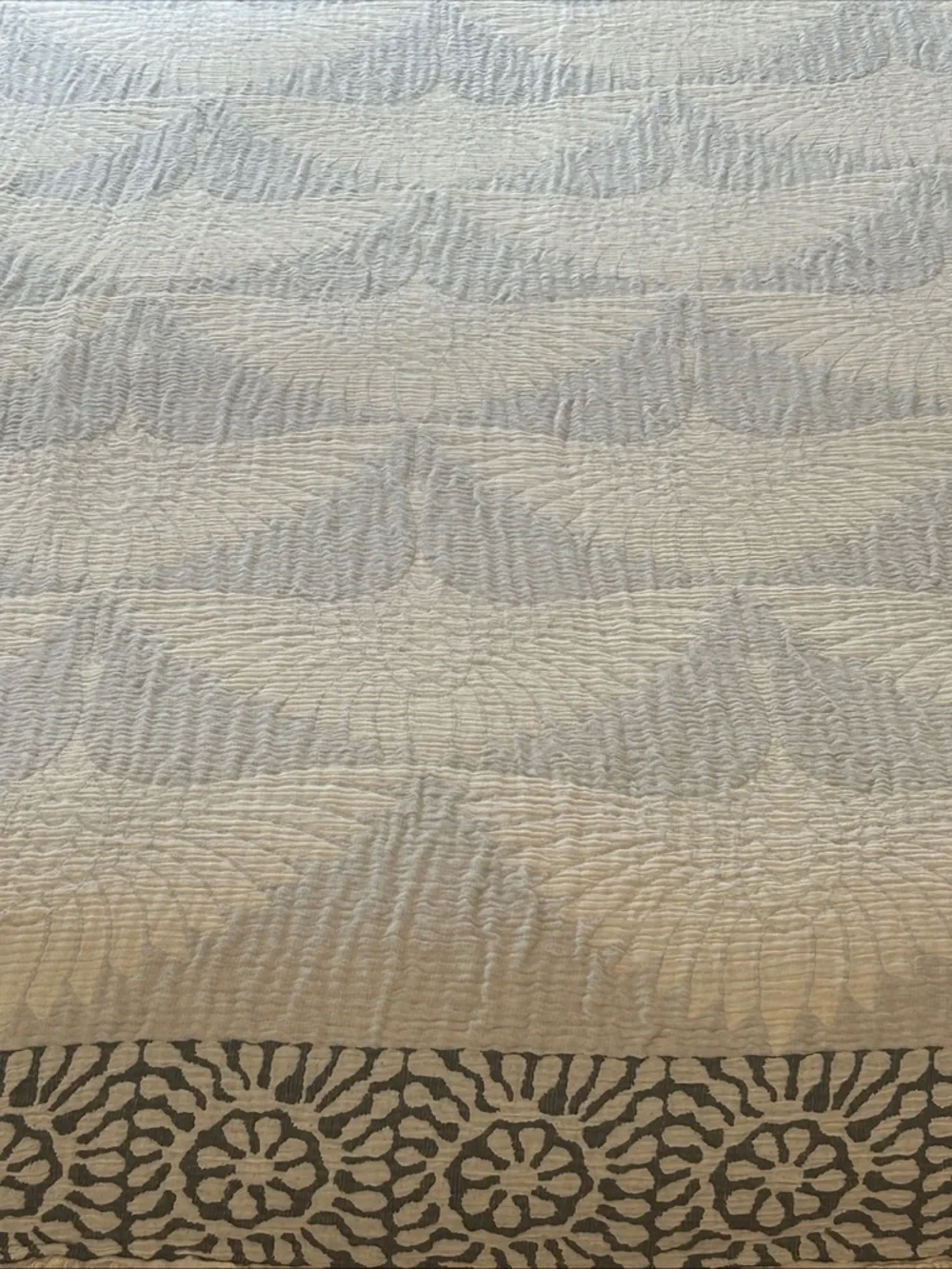 Modern Woven Throw Wedding Silver Gray + White Feathered Flock Jacquard Cotton